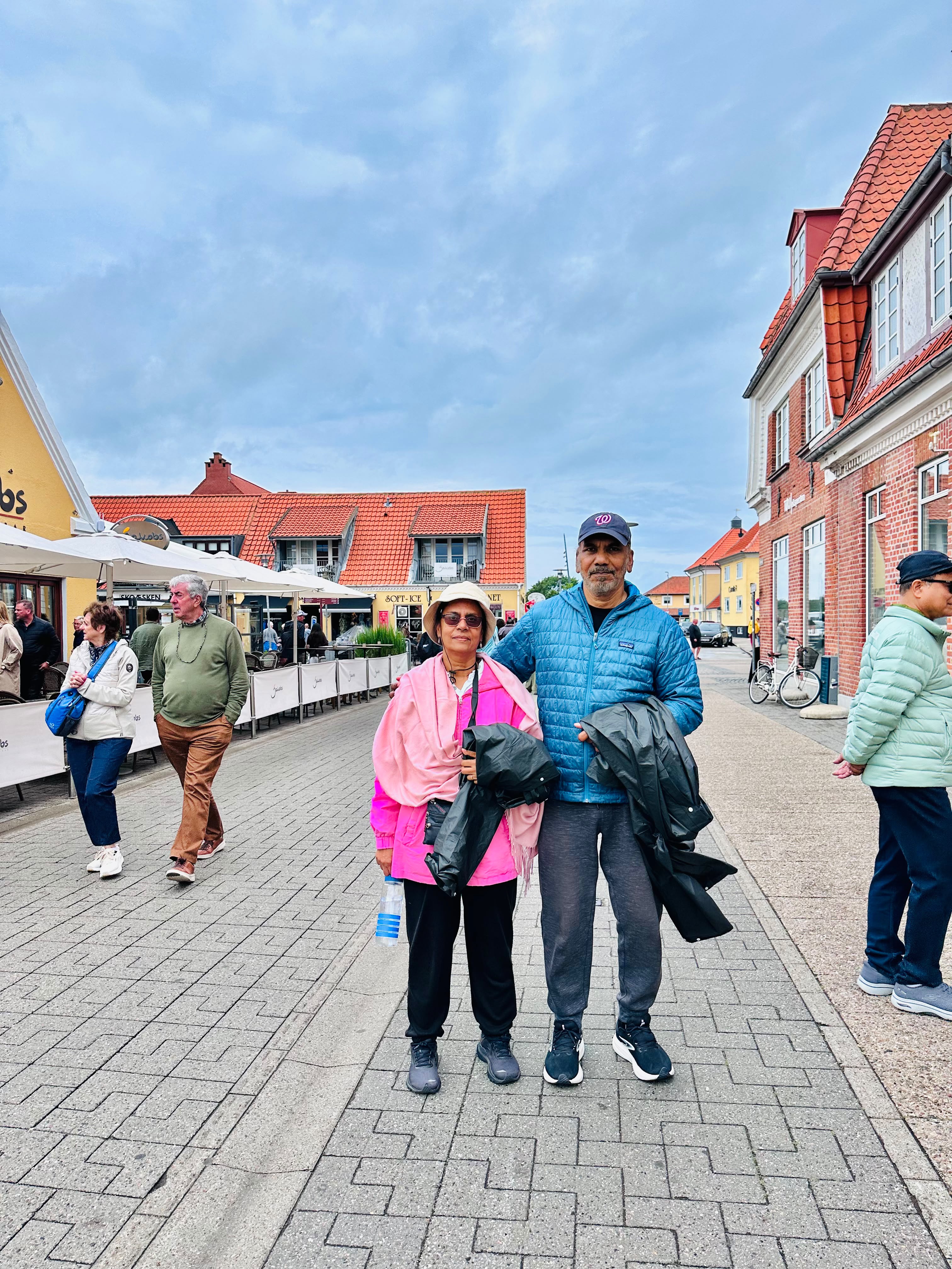 A European street along a travel route